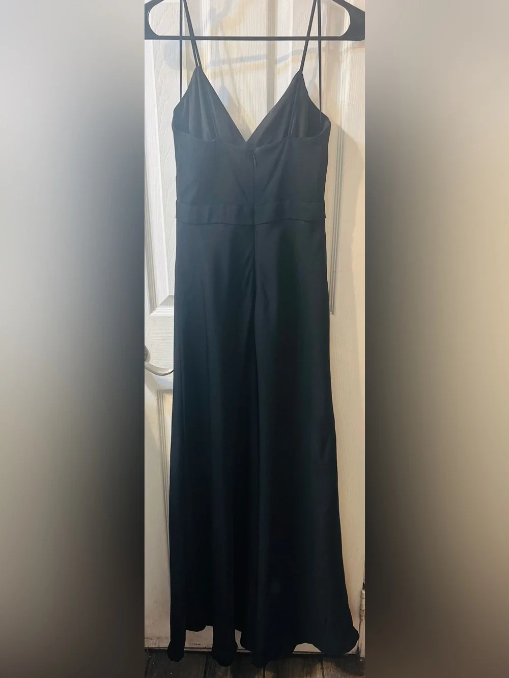 J. Crew Black Maxi Slip Dress with V-Neck
